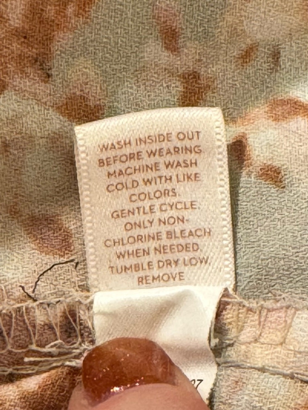 LC Lauren Conrad Peach Floral Square-Neck Blouse - Picture 10 of 10